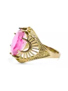 حرف يدوية فينتاج خاتم أميثست 14 كارت من الذهب الأصفر vrc003y